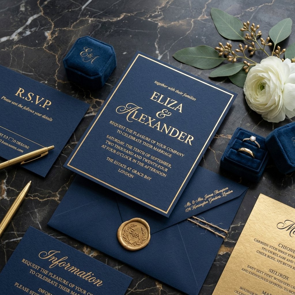Luxury Navy & Gold